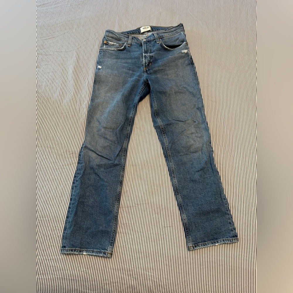 Agolde stretch straight leg ankle jeans
